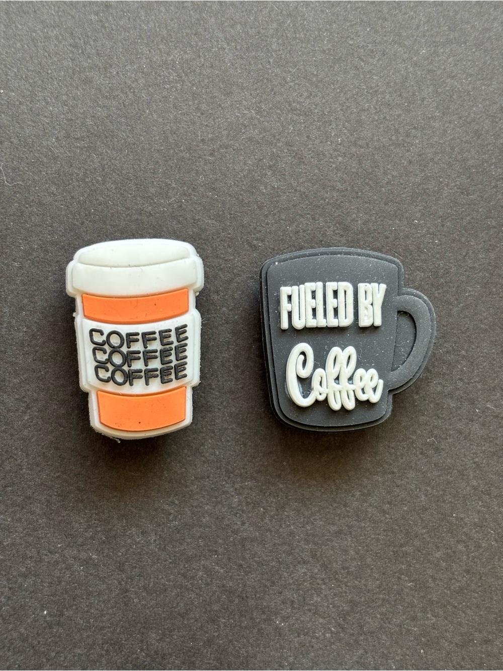 Coffee Croc Charms Set of 4 | Cup To Go Pot Black White - Picture 4 of 6